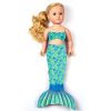 Toys & Gifts Fin Fun Doll Tails | Aussie Green Doll Tail And Top - 18 Inch