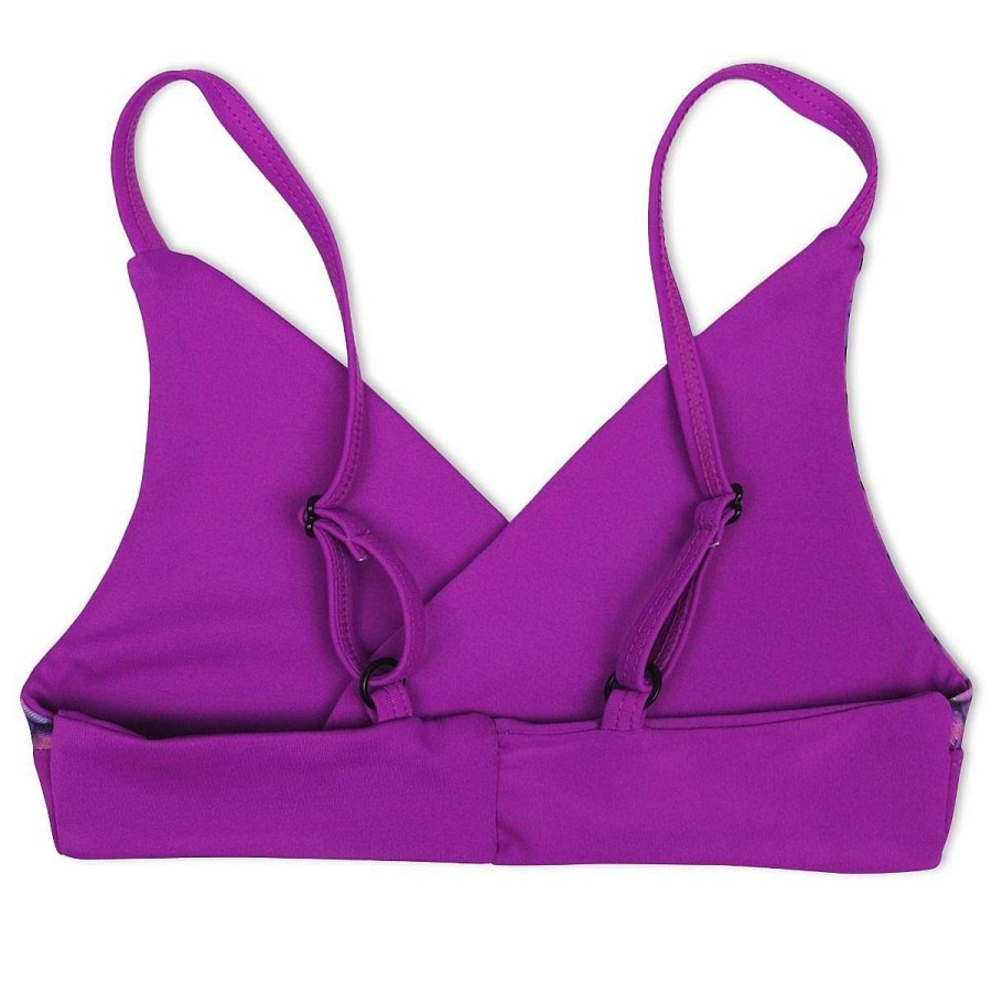 Swimwear Fin Fun Tops | Girls Asian Magenta Reversible Bikini Top