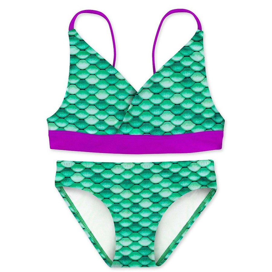 Swimwear Fin Fun Sets | Girls Celtic Green Bikini Set