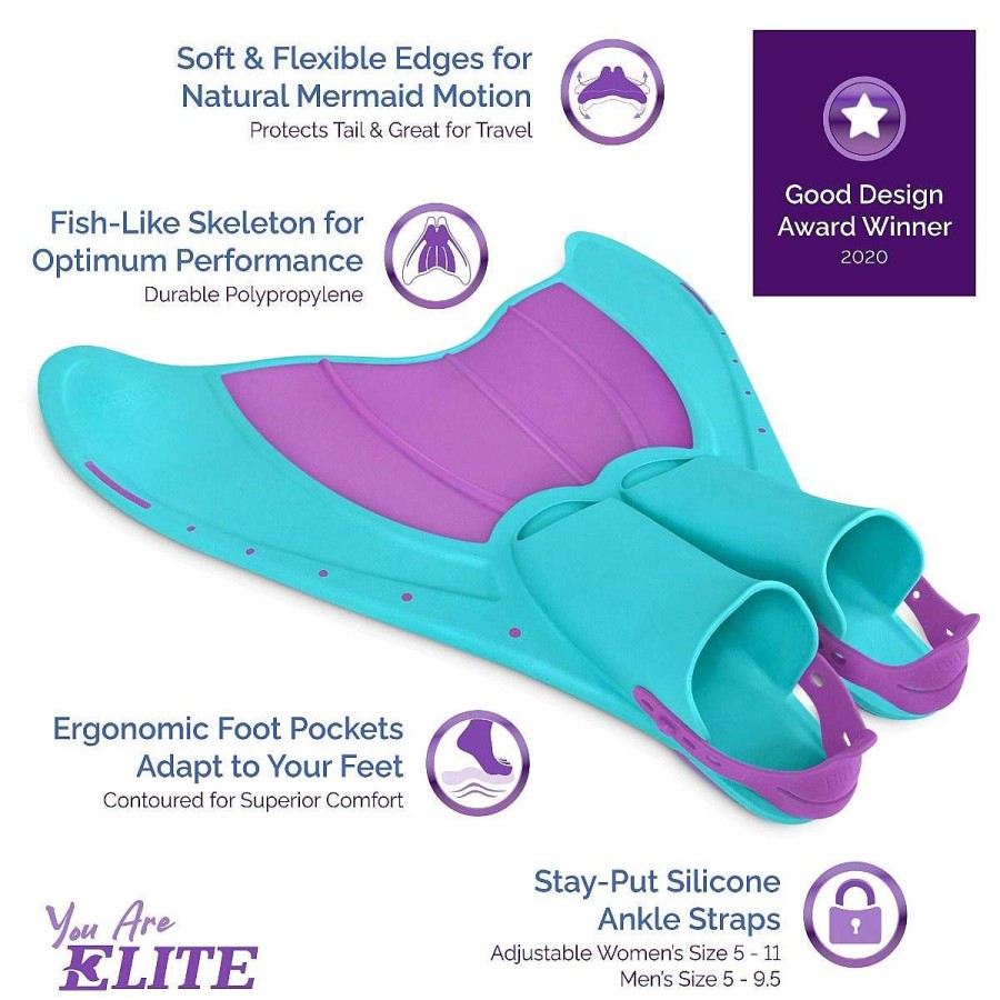 Mermaid Tails Fin Fun Elite | Jade Neptune Elite Mermaid Tail