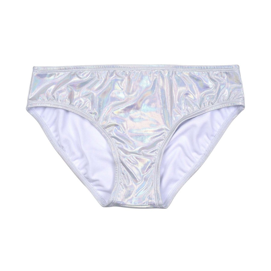 Swimwear Fin Fun Bottoms | White Iridescent Bikini Bottom