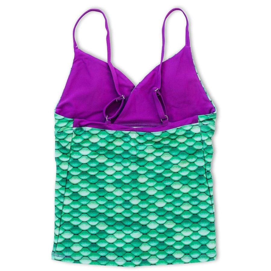 Swimwear Fin Fun Sets | Girls Celtic Green Tankini Set