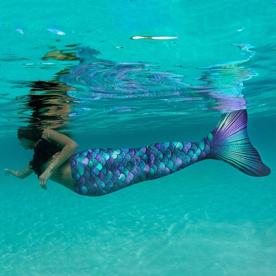 Mermaid Tails Fin Fun | Emerald Amethyst Star Mermaid Tail