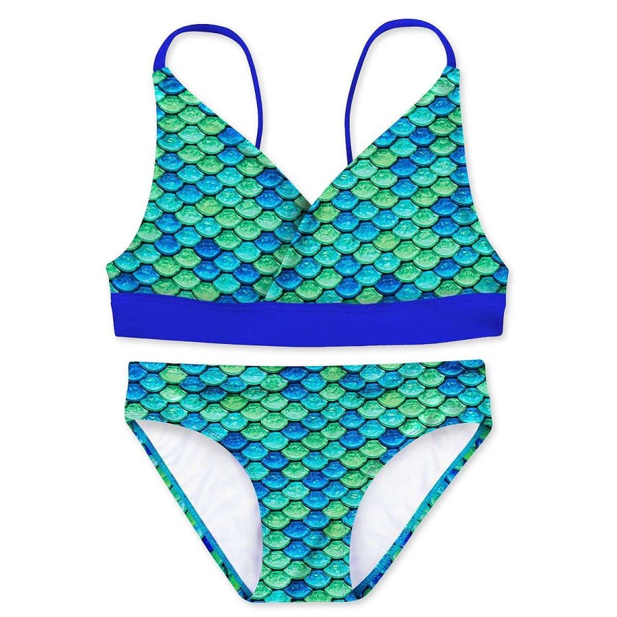 Swimwear Fin Fun Sets | Girls Aussie Green Bikini Set