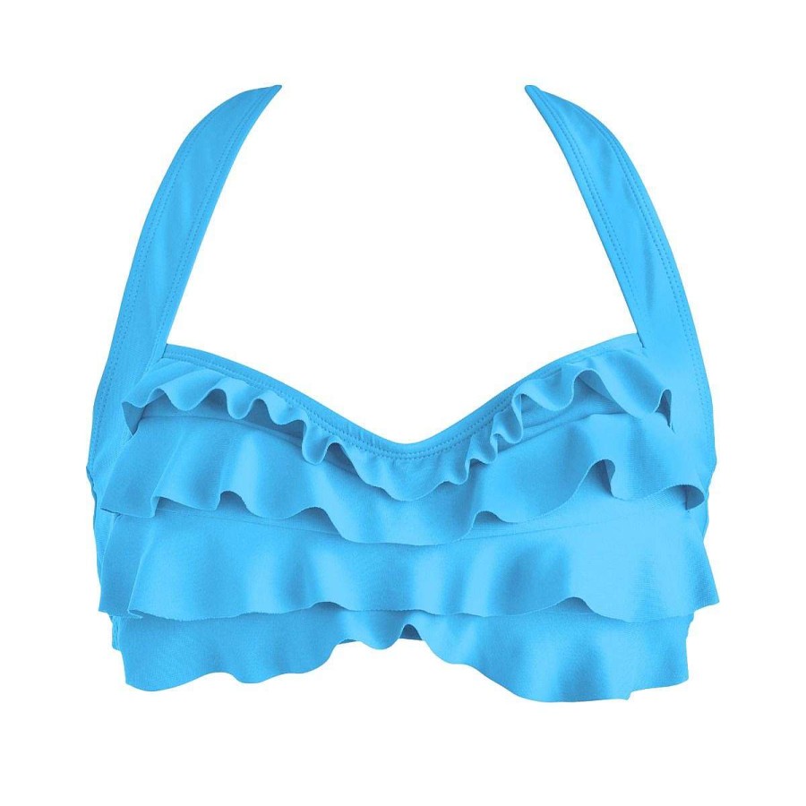 Swimwear Fin Fun Tops | Blue Sea Wave Bikini Top