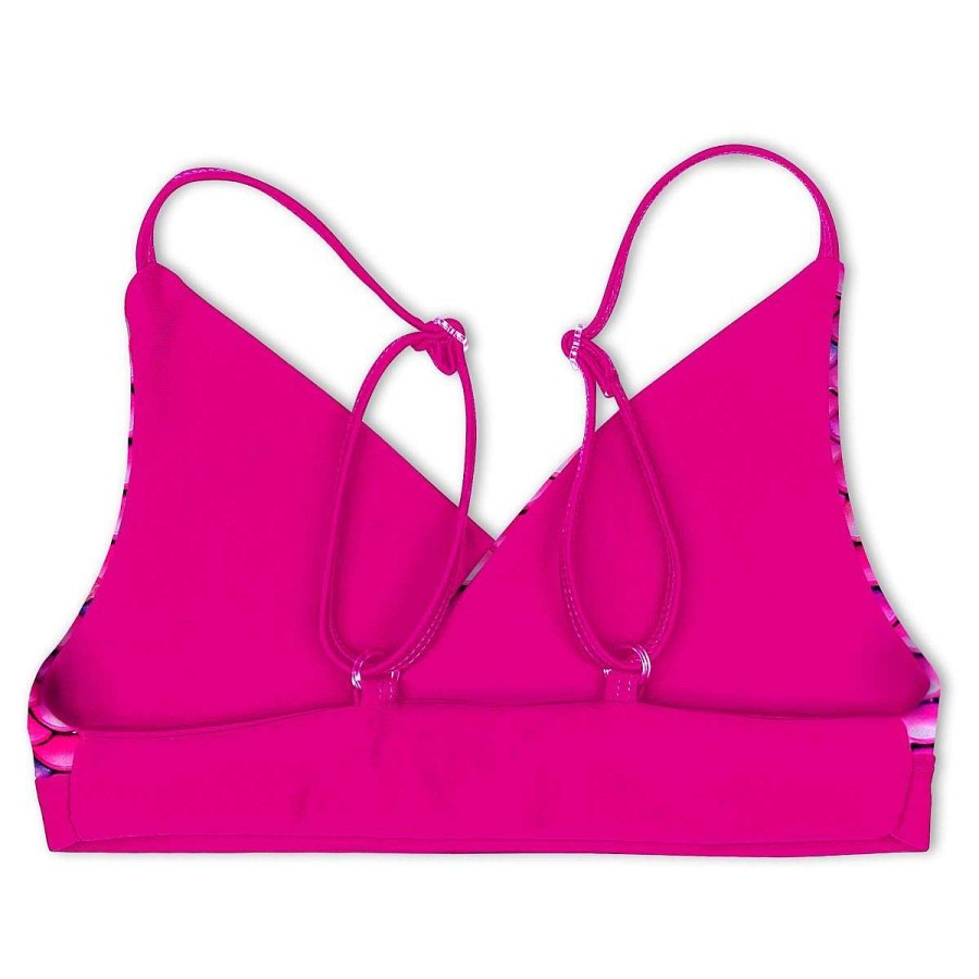 Swimwear Fin Fun Tops | Girls Malibu Pink Reversible Bikini Top