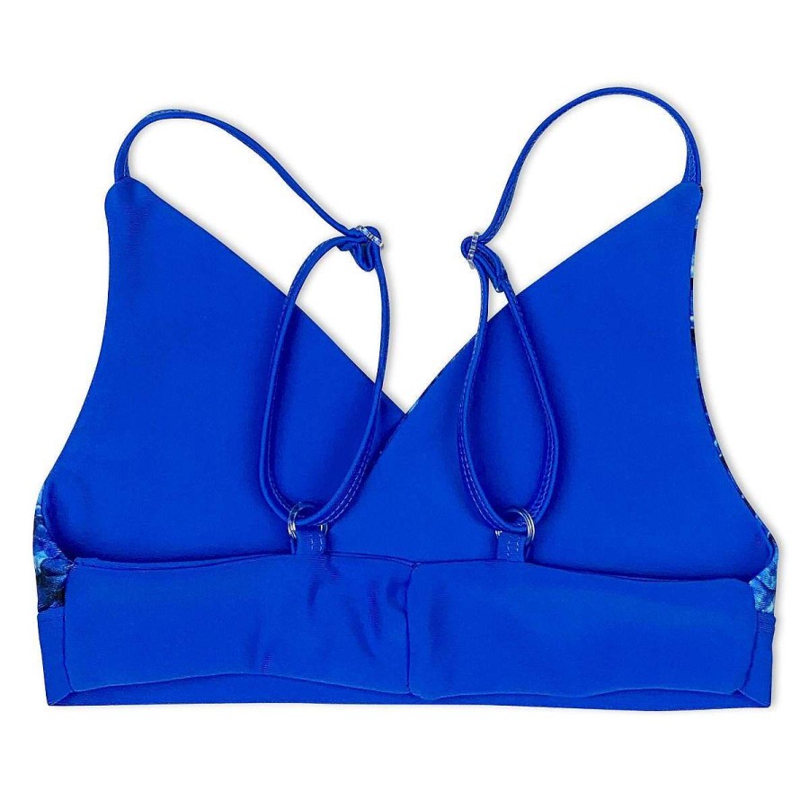 Swimwear Fin Fun Tops | Girls Arctic Blue Reversible Bikini Top