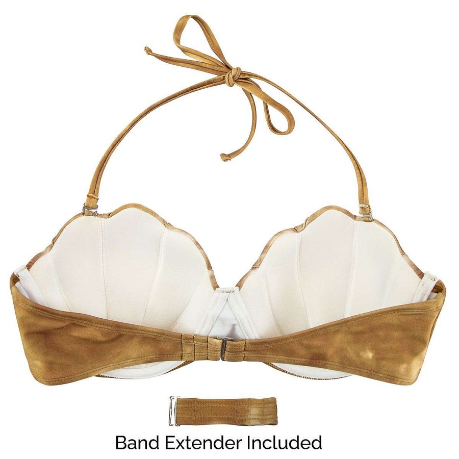 Swimwear Fin Fun Tops | Womens Sandbar Royal Shell Bikini Top