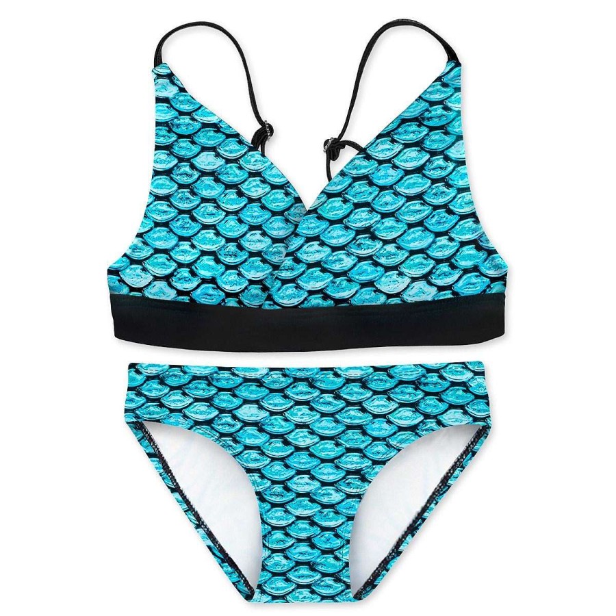 Swimwear Fin Fun Sets | Girls Tidal Teal Bikini Set