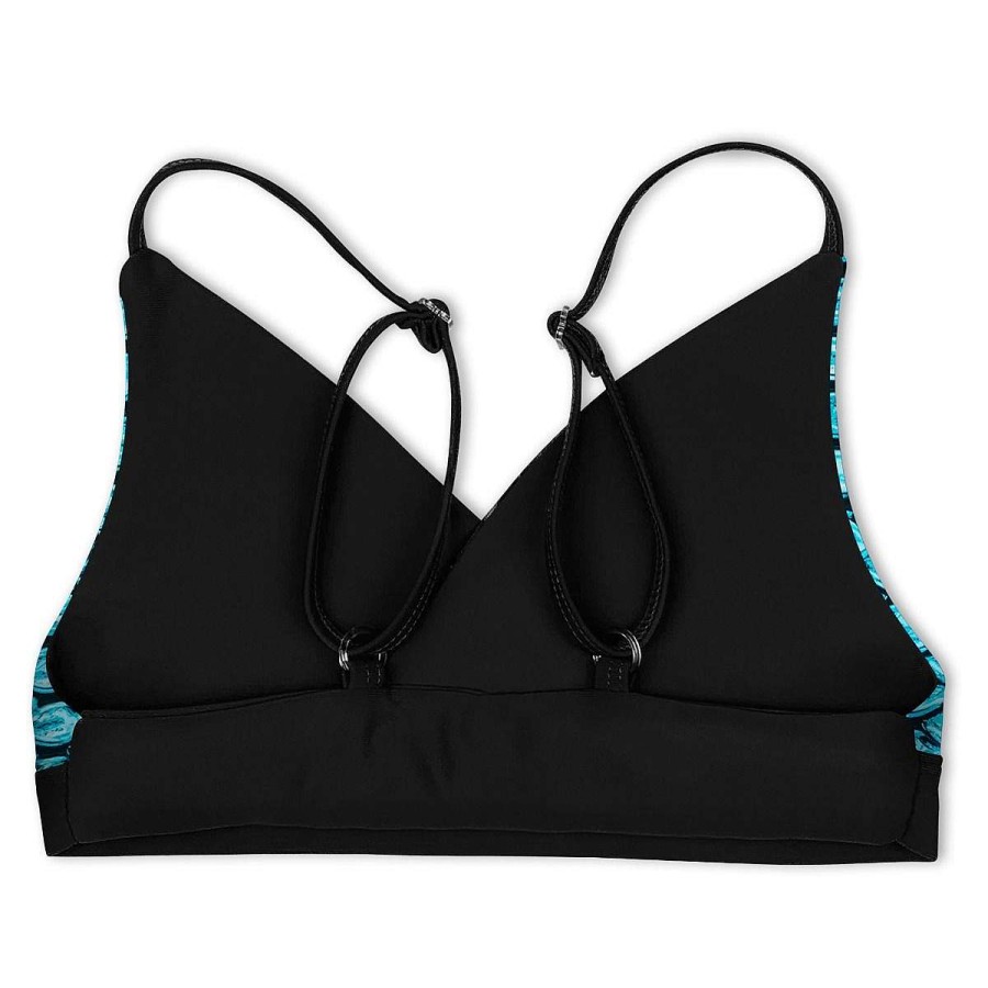 Swimwear Fin Fun Tops | Girls Tidal Teal Reversible Bikini Top