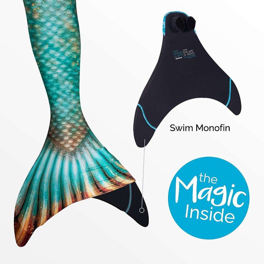 Mermaid Tails Fin Fun Limited Edition | Bronzed Emerald Mermaid Tail