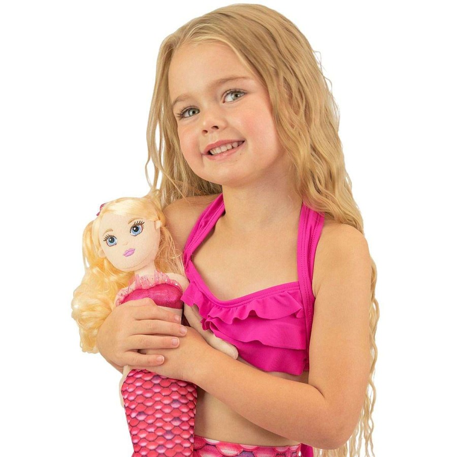 Toys & Gifts Fin Fun Mermaiden Dolls | Aurora® Mermaiden Waverlee Pink Mermaid Plush Doll