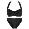 Swimwear Fin Fun Sets | Black Sea Wave Bikini Set