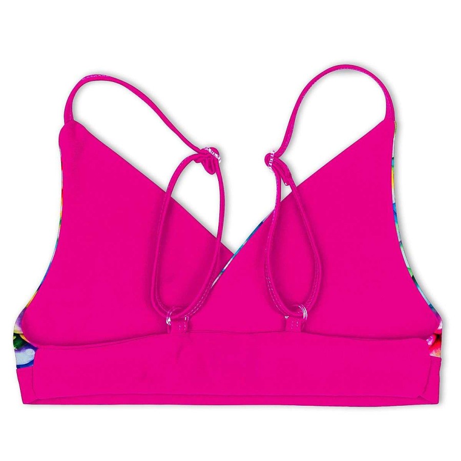 Swimwear Fin Fun Tops | Girls Rainbow Reef Reversible Bikini Top