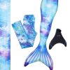 Mermaid Tails Fin Fun Mermaid Tail Bundles | Watercolor Waves Mermaid Tail Set & Leggings Bundle