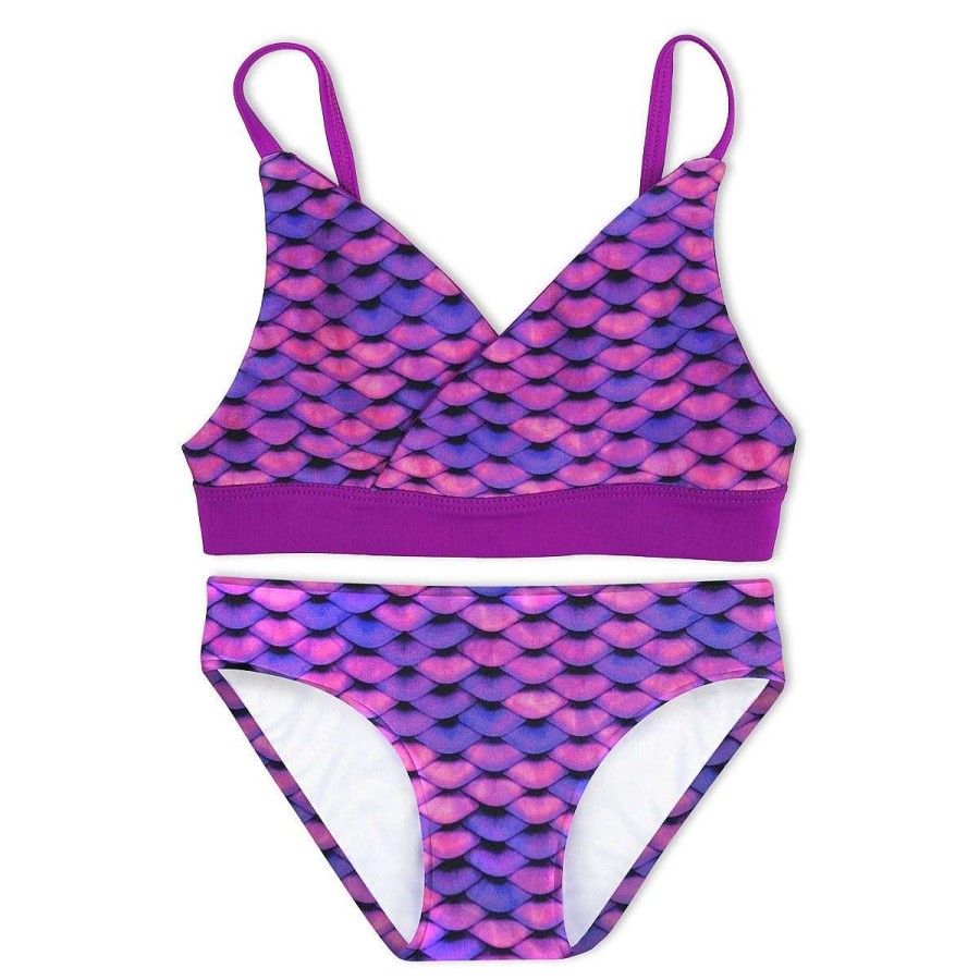 Swimwear Fin Fun Sets | Girls Asian Magenta Bikini Set