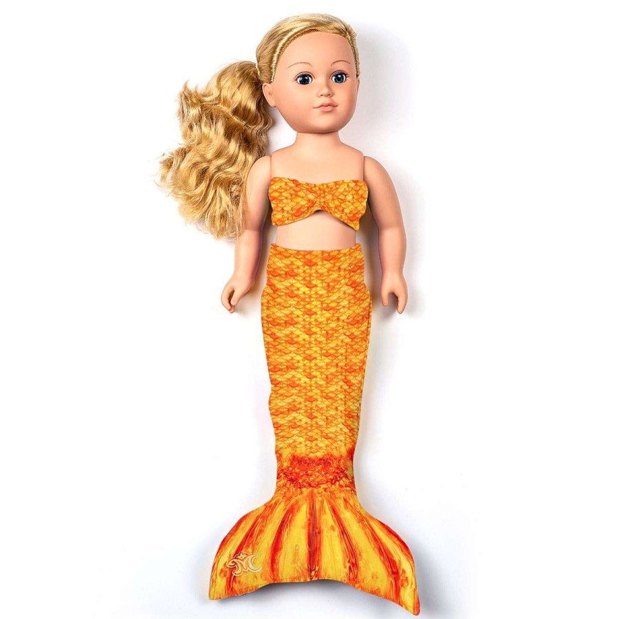 Toys & Gifts Fin Fun Doll Tails | Tropical Sunrise Doll Tail & Top - 18 Inch