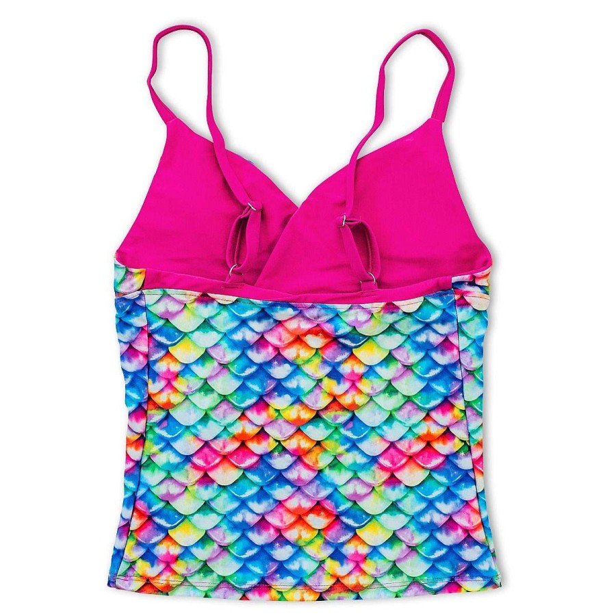 Swimwear Fin Fun Sets | Girls Rainbow Reef Tankini Set