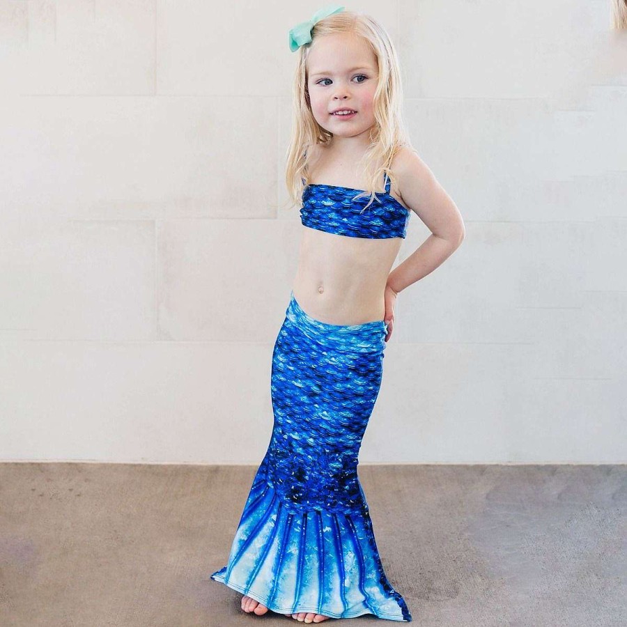 Mermaid Tails Fin Fun Mermaidens | Arctic Blue Toddler Tail And Bandeau Set