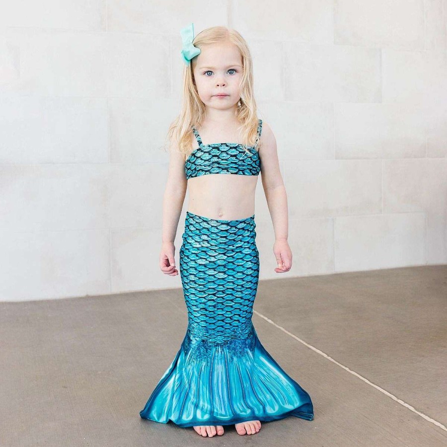 Mermaid Tails Fin Fun Mermaidens | Tidal Teal Toddler Tail And Bandeau Set