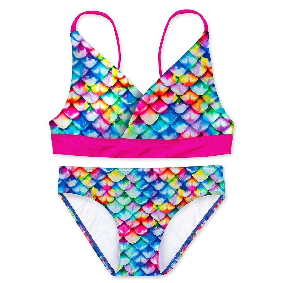 Swimwear Fin Fun Sets | Girls Rainbow Reef Bikini Set